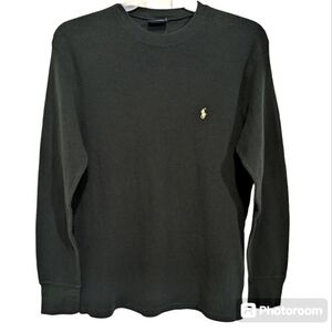 Polo Ralph Lauren sleepwear Men's Black Long Sleeve Waffle Knit top - Size L